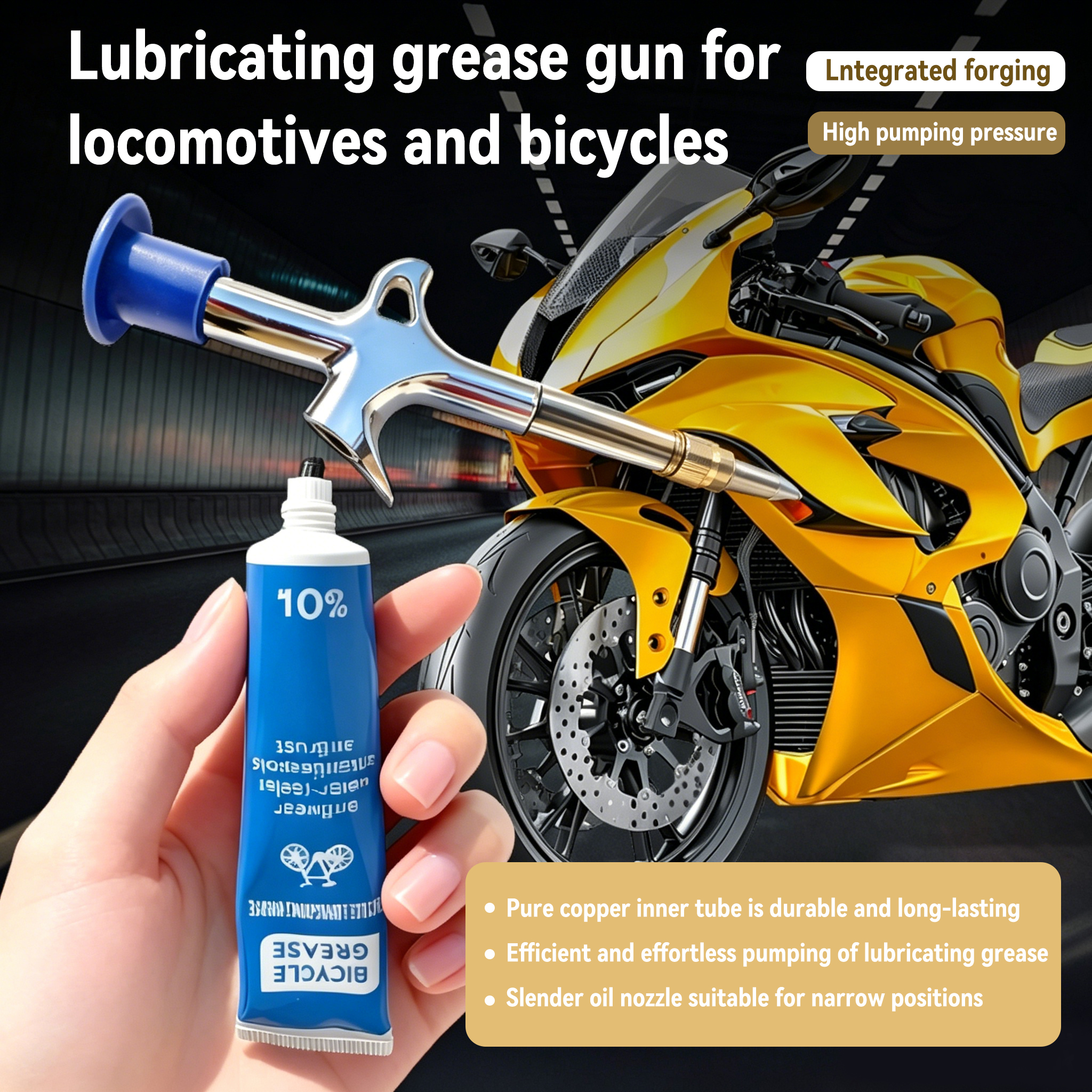 Bicycle grease gun